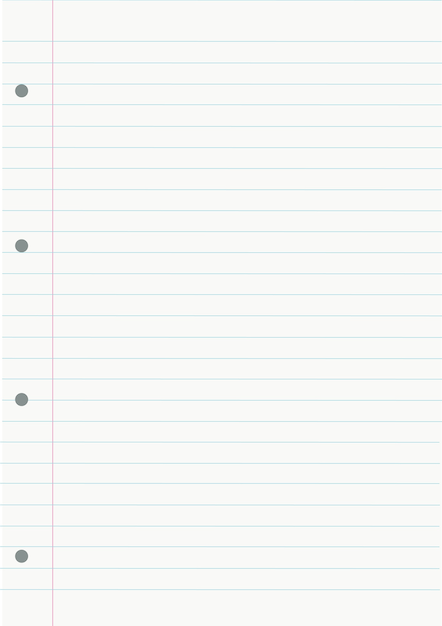 Folhas de Caderno para Impressão com Margem Vermelha e Linhas Azuladas