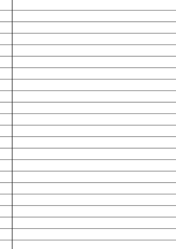 Folhas de Caderno Pautadas para Impressão e Organização de Notas