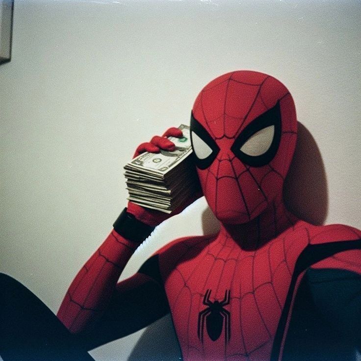 Foto de Perfil Criativa: Homem-Aranha com Dinheiro