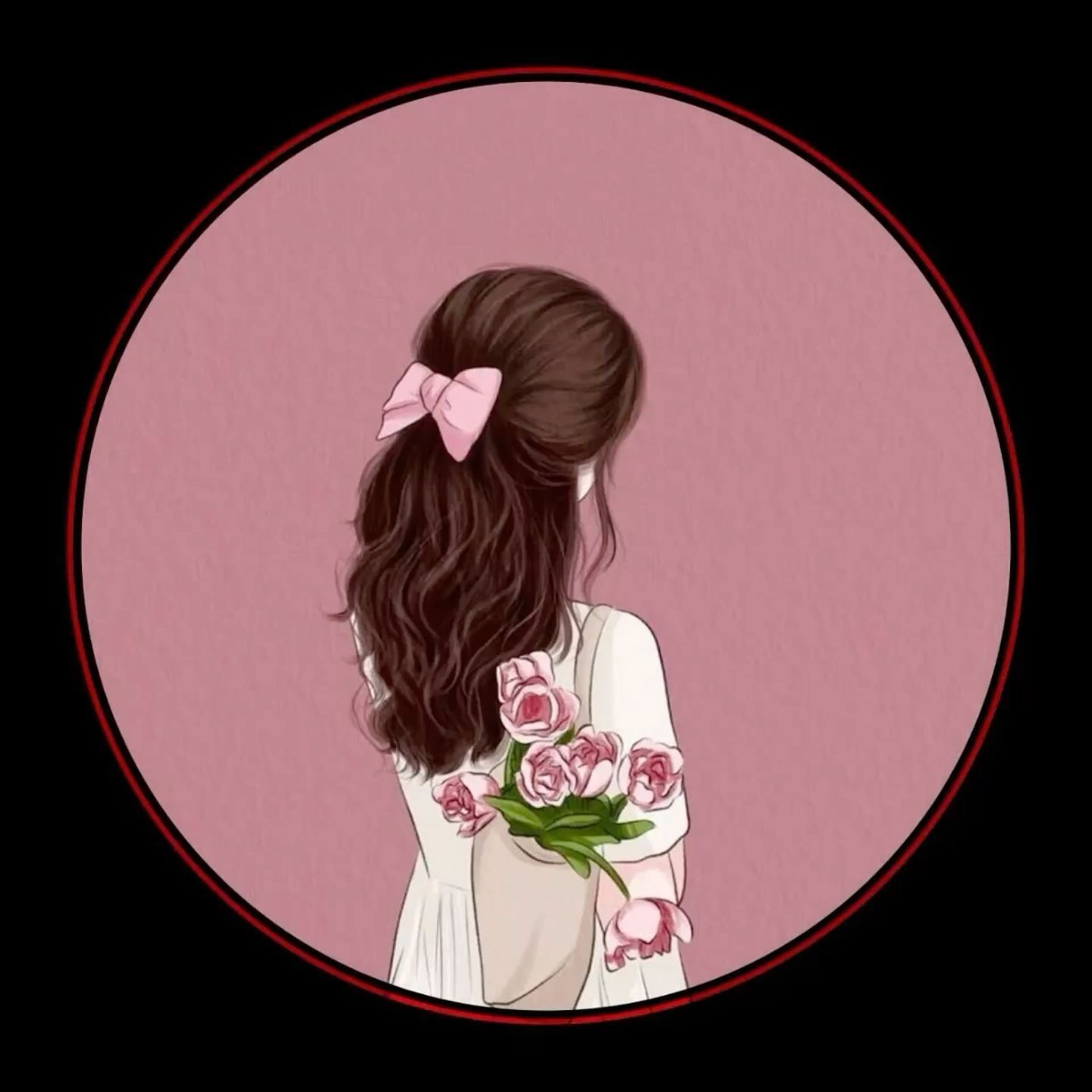 Foto de Perfil Feminina Fofa com Flores