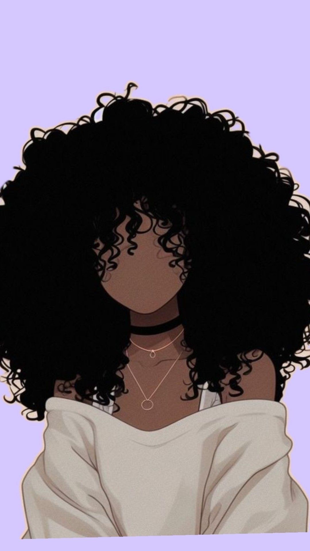 Foto de Perfil Feminino com Suéter Branco e Cabelo Cacheado