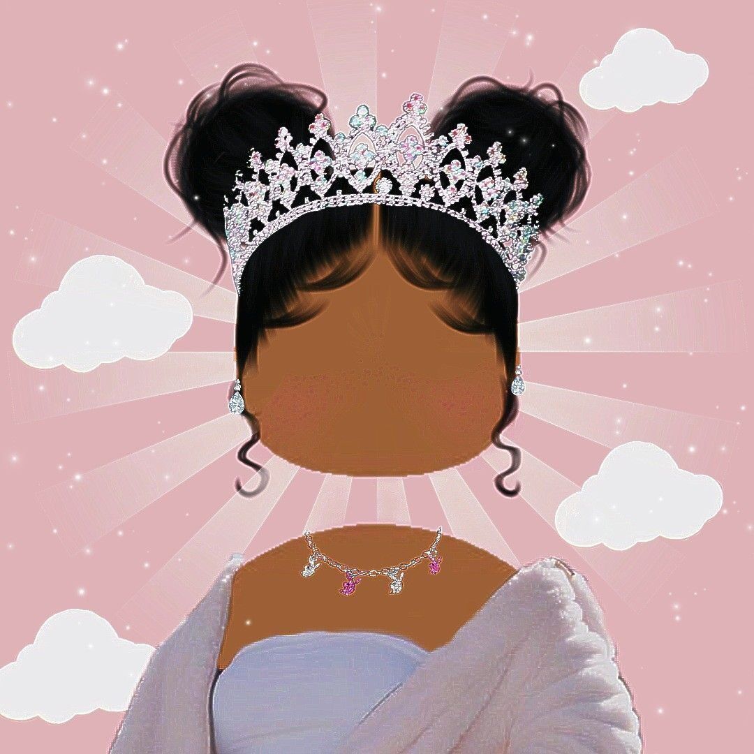 Foto de Perfil Feminino Estilizado com Coroa e Colar