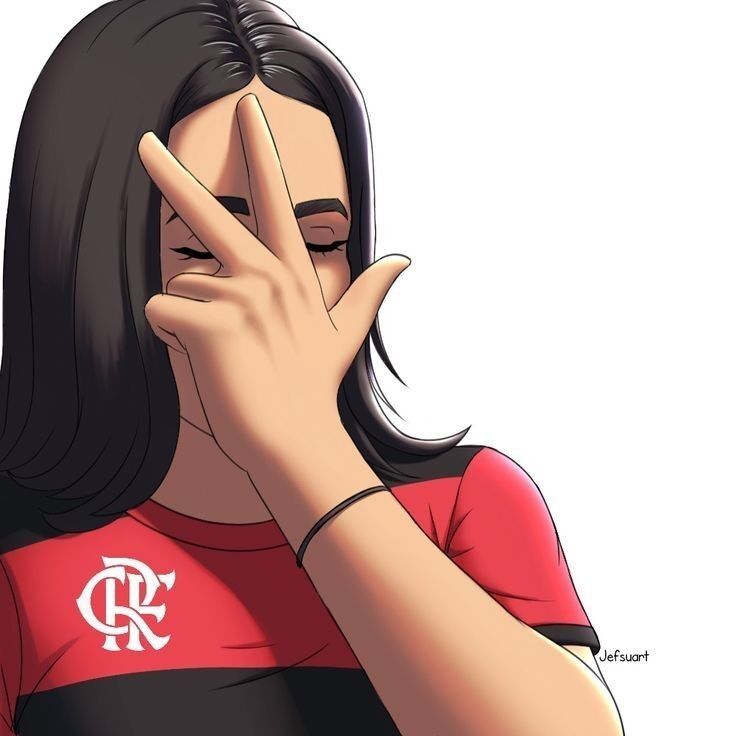 Foto de Perfil Feminino Estilosa com Avatar de Desenho