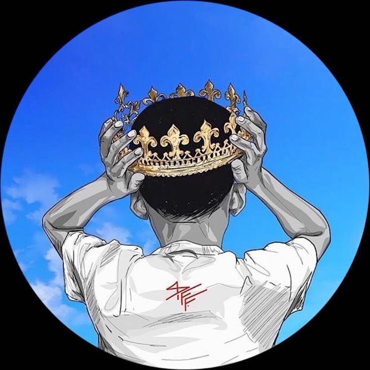 Foto de Perfil Masculino com Coroa Dourada