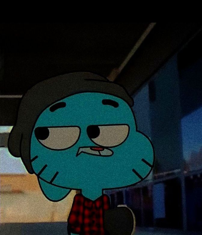 Foto para Perfil do Whatsapp: Personagem Azul Desconfiado