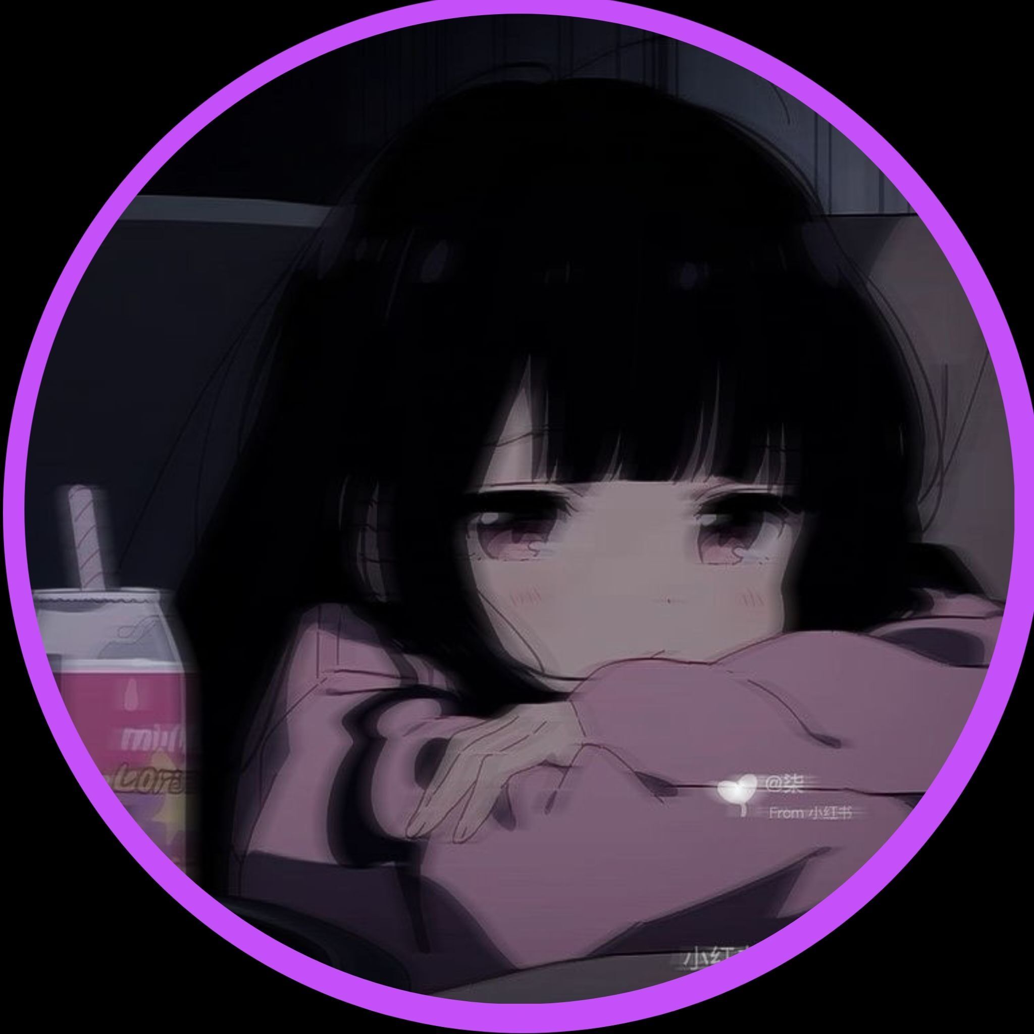 Garota Anime Melancólica para Fotos de Perfil