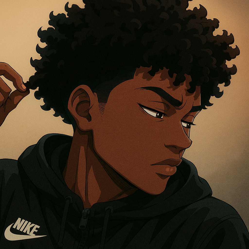 Ilustração de Foto de Perfil Masculino Retro