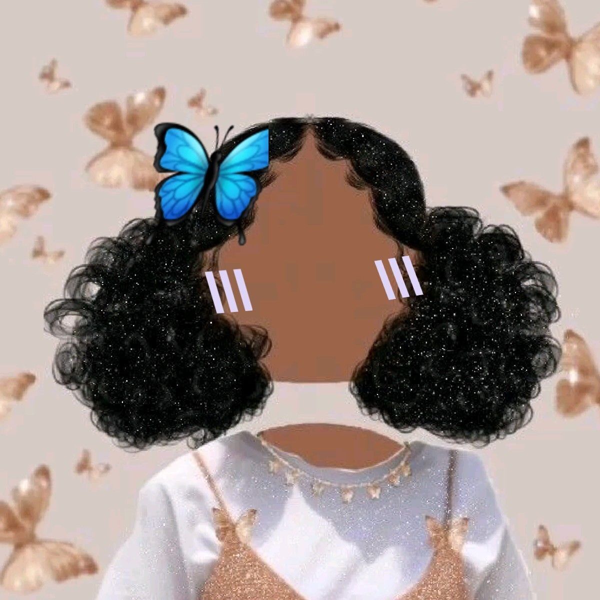 Ilustração de Mulher sem Rosto para Foto de Perfil Feminino