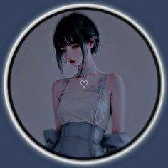 Ilustração Feminina Elegante para Foto de Perfil