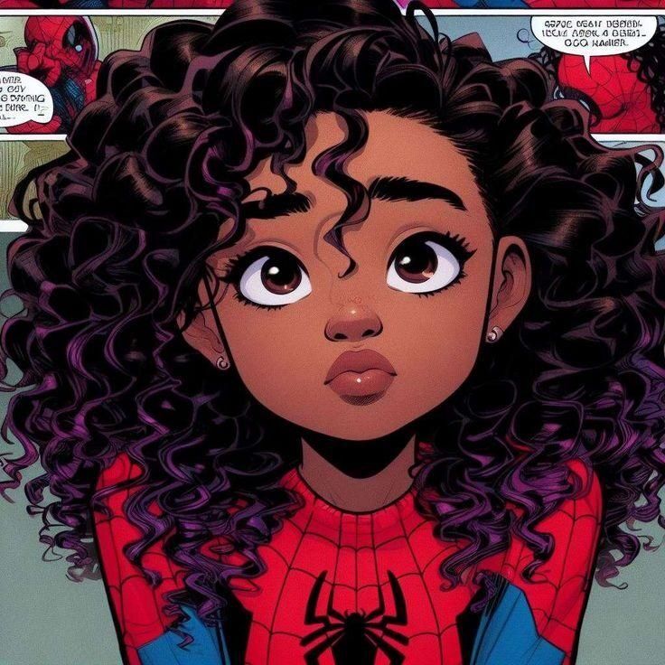 Ilustração Jovem com Cabelos Cacheados para Perfil