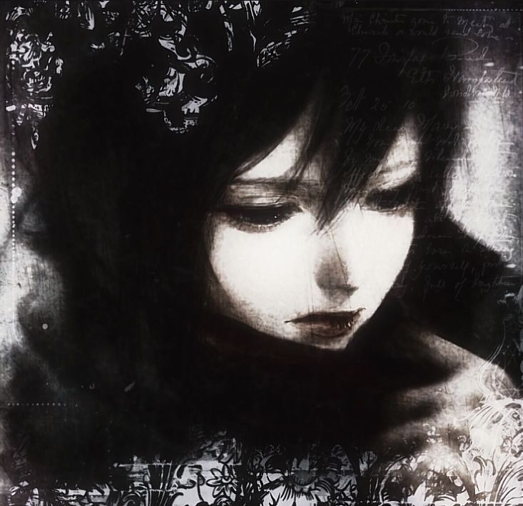 Ilustração Sombria de Anime para Perfil