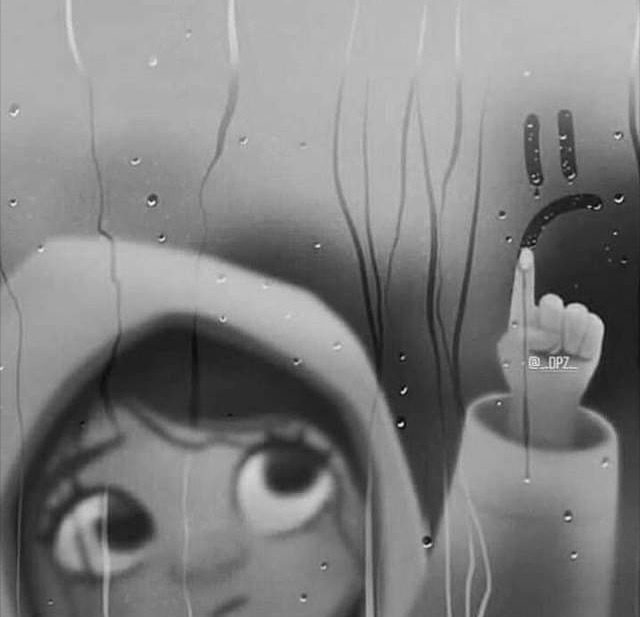 Ilustração Triste para Foto de Perfil