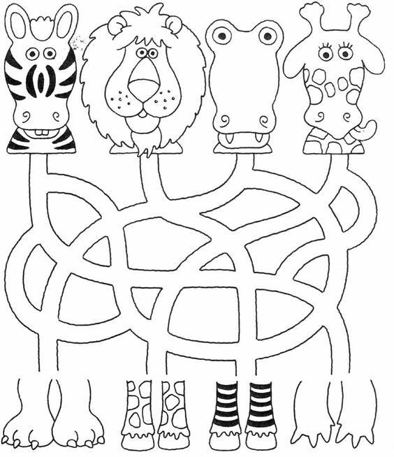 Labirinto Infantil para Imprimir com Animais - Diversão Garantida