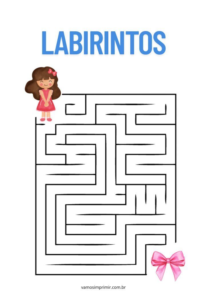 Labirinto para Imprimir: Atividades Divertidas para Crianças