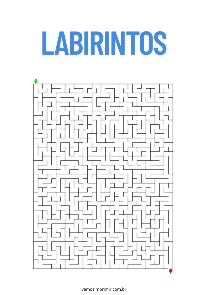 Labirinto para Imprimir: Desafios de Diversão para Crianças e Adultos