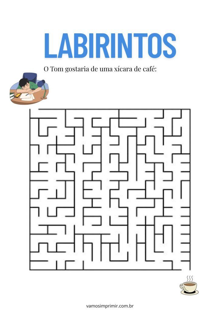 Labirintos para imprimir: Desafios divertidos e criativos para crianças