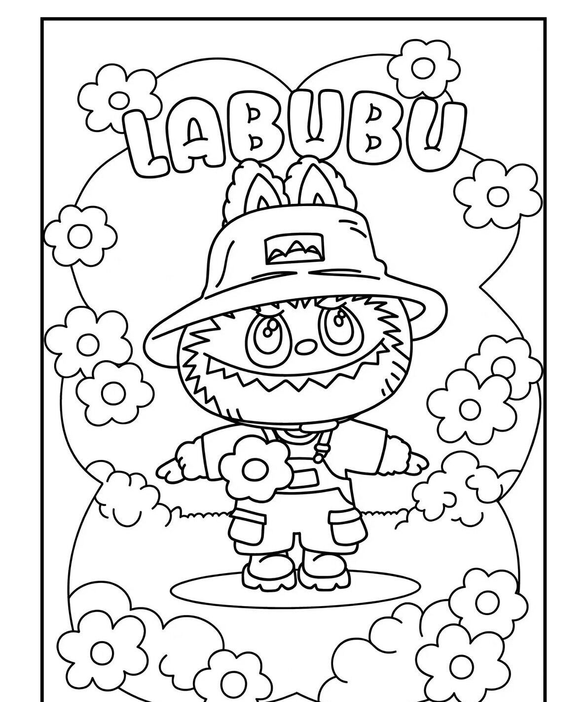 Labubu para Imprimir e Colorir com Estilo e Diversão