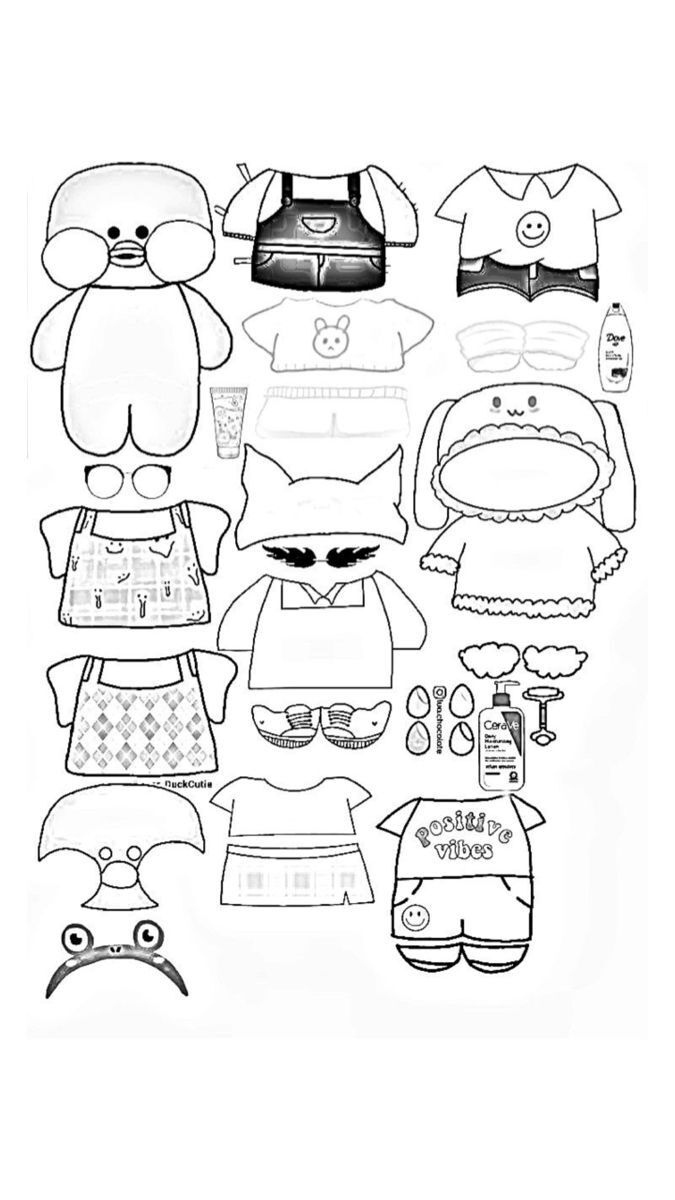 Modelo de Pato de Papel para Imprimir e Colorir