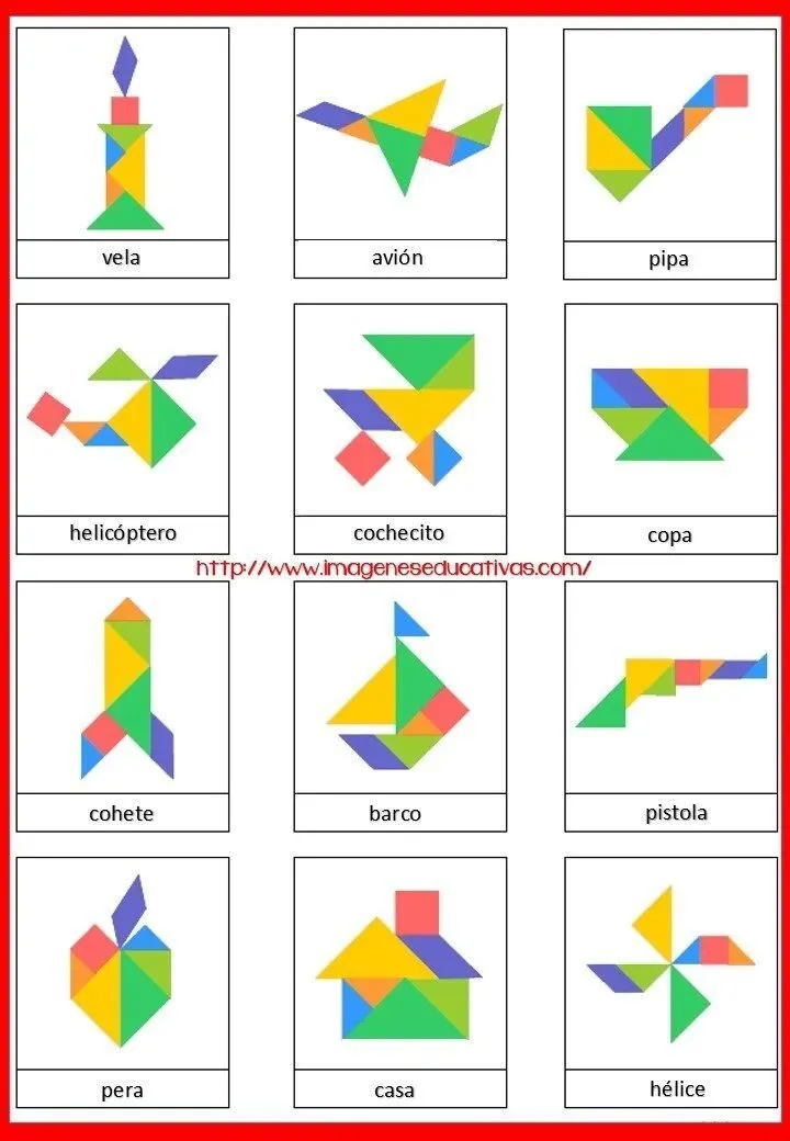 Modelos de Tangram para Imprimir e Montar Criativamente
