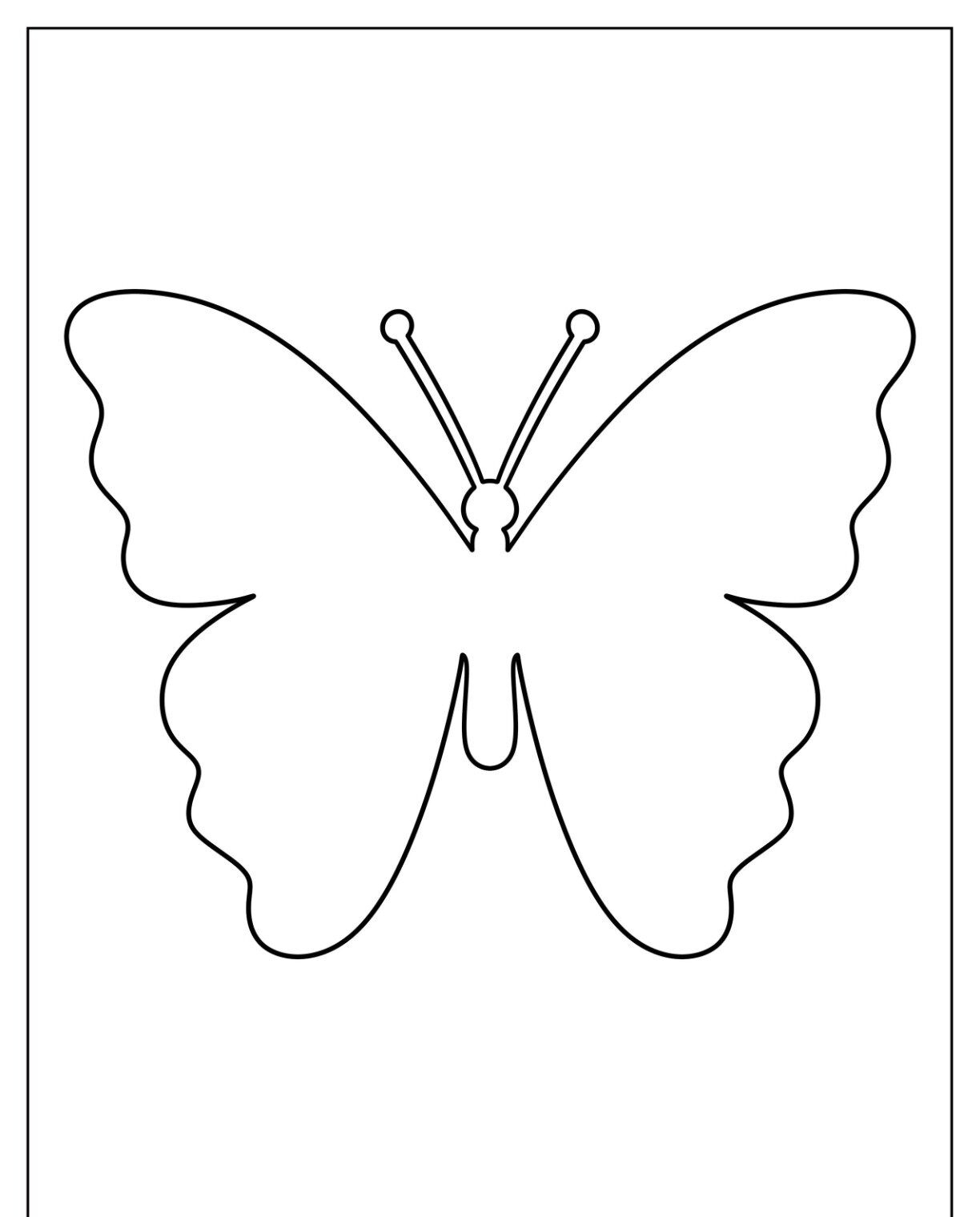 Molde de Borboleta para Imprimir - Atividades Infantis para Colorir