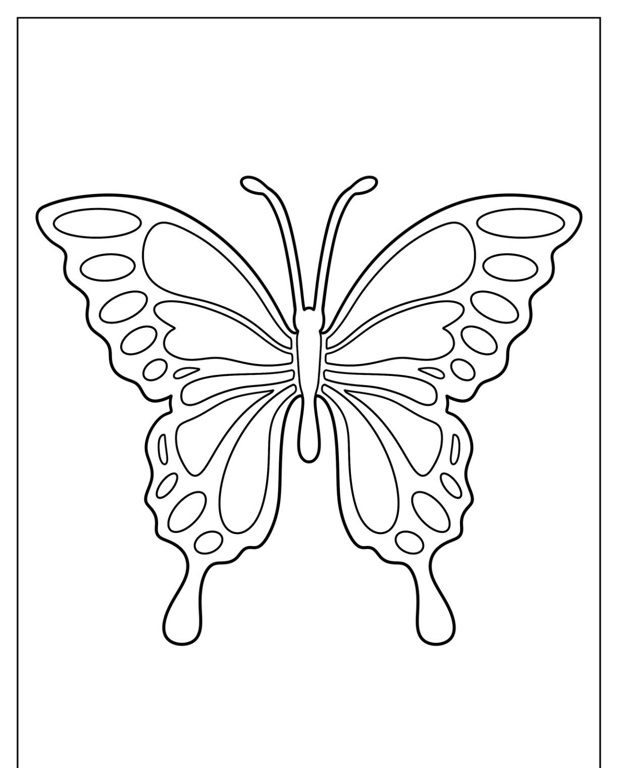 Molde de Borboleta Simétrico para Imprimir e Usar em Artesanato