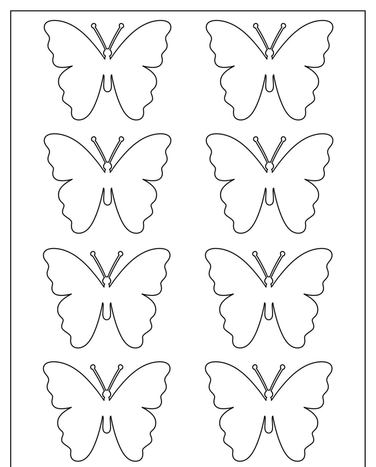 Molde de Borboletas para Imprimir - Atividade Criativa para Crianças