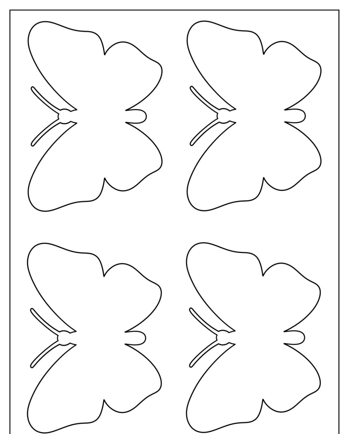Molde de Borboletas para Imprimir - Atividades de Recorte e Artesanato