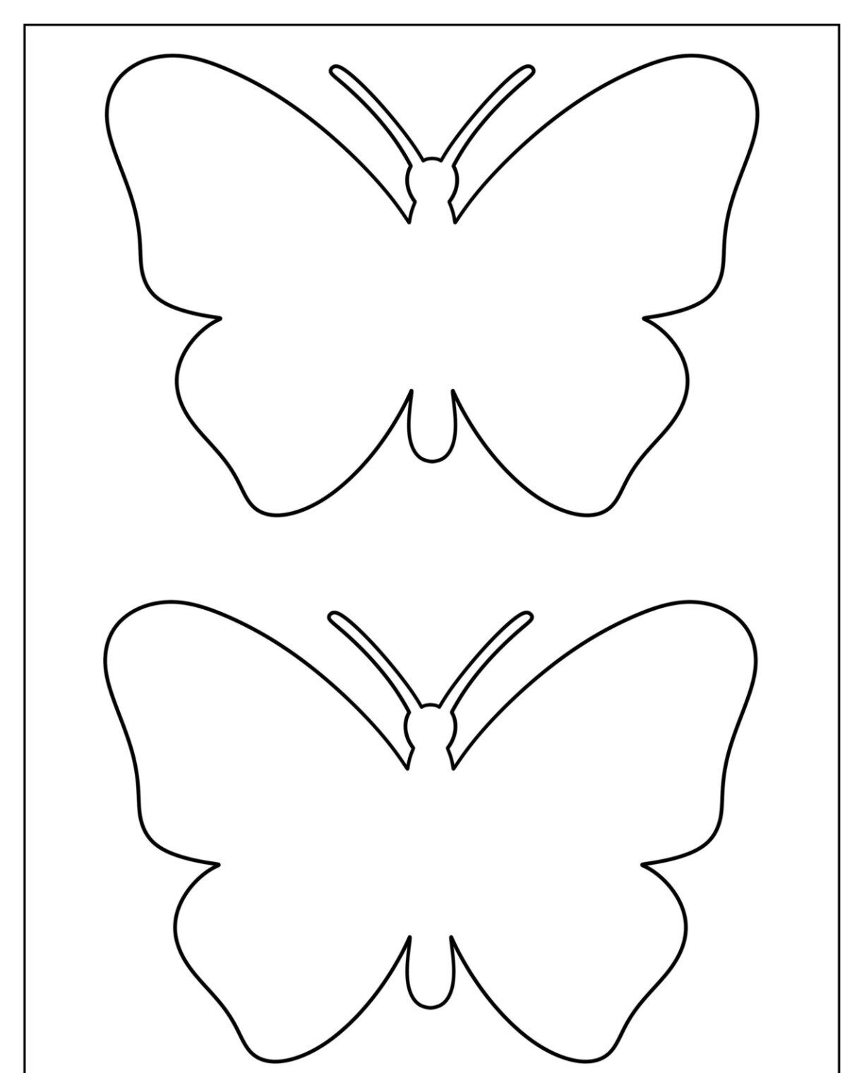Molde de Borboletas para Imprimir - Modelos Simples e Práticos