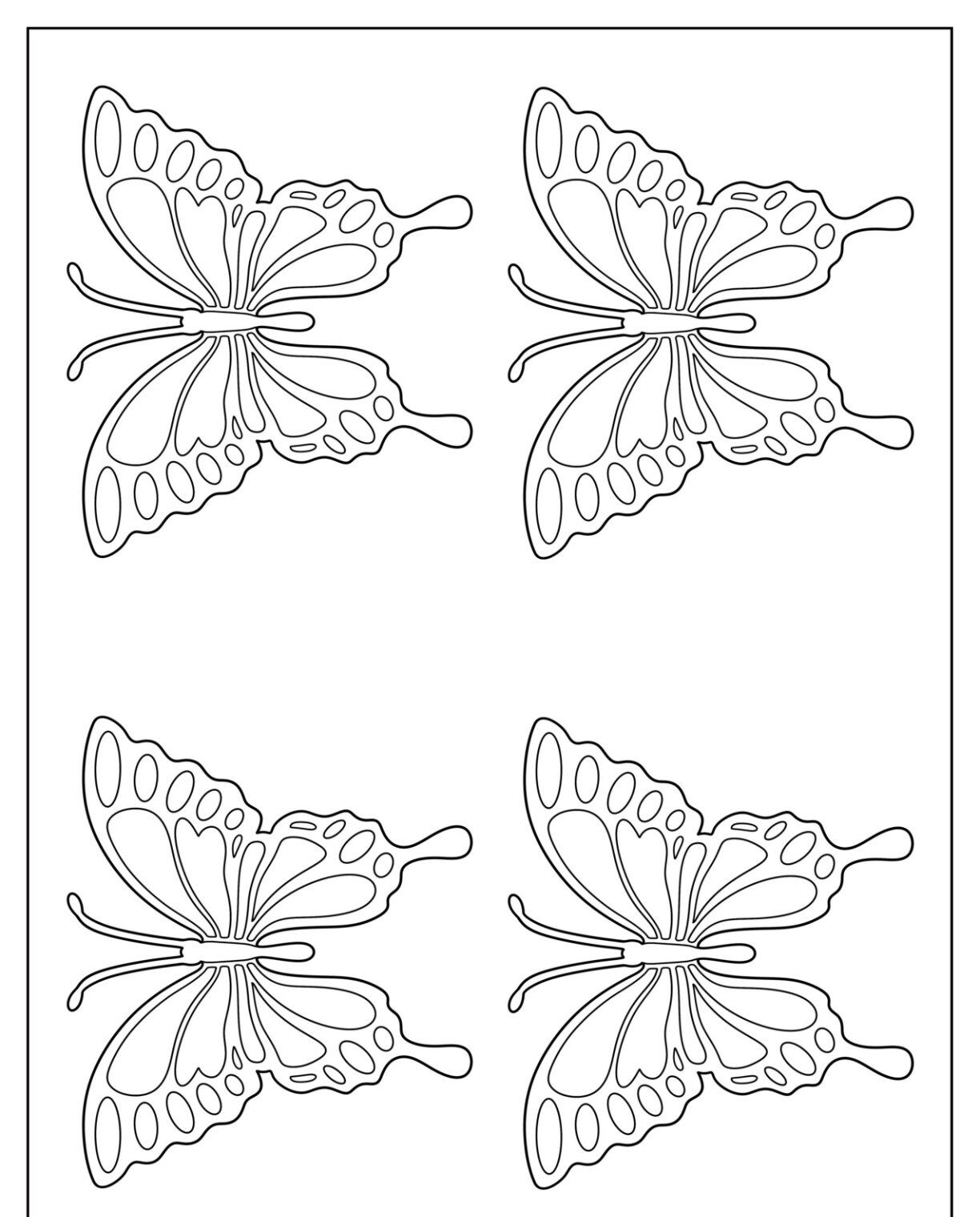 Molde de Borboletas Realistas para Imprimir e Recortar