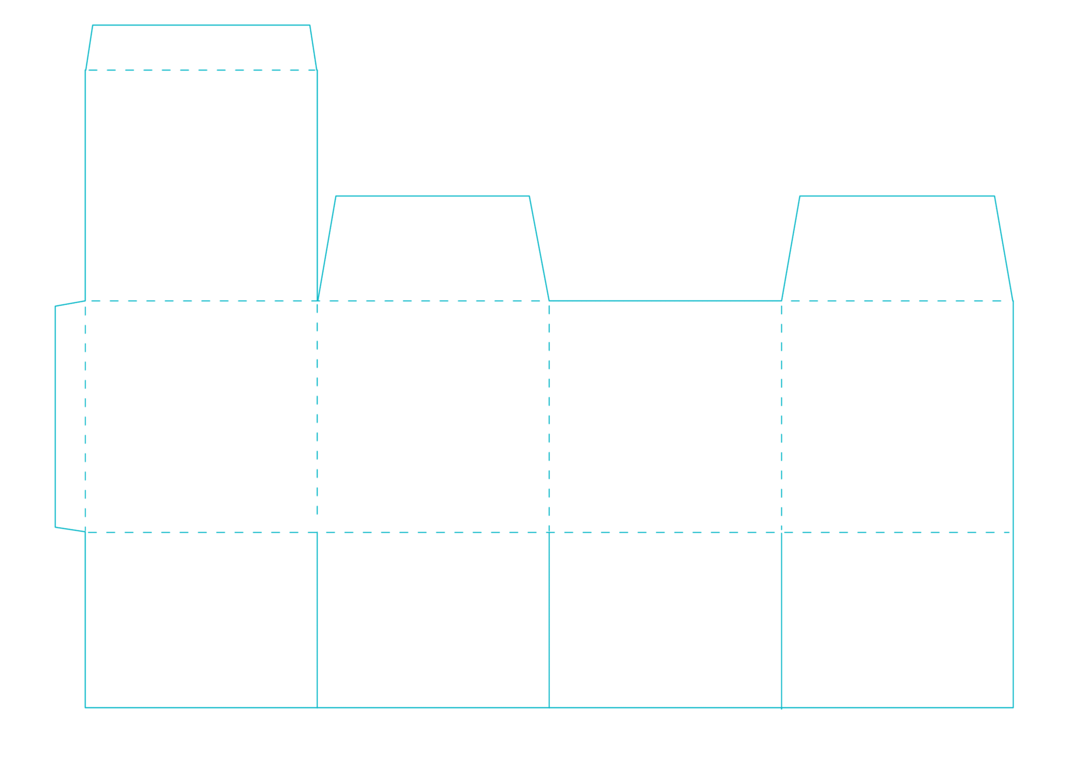 Molde de Caixa para imprimir A4 Personalizada