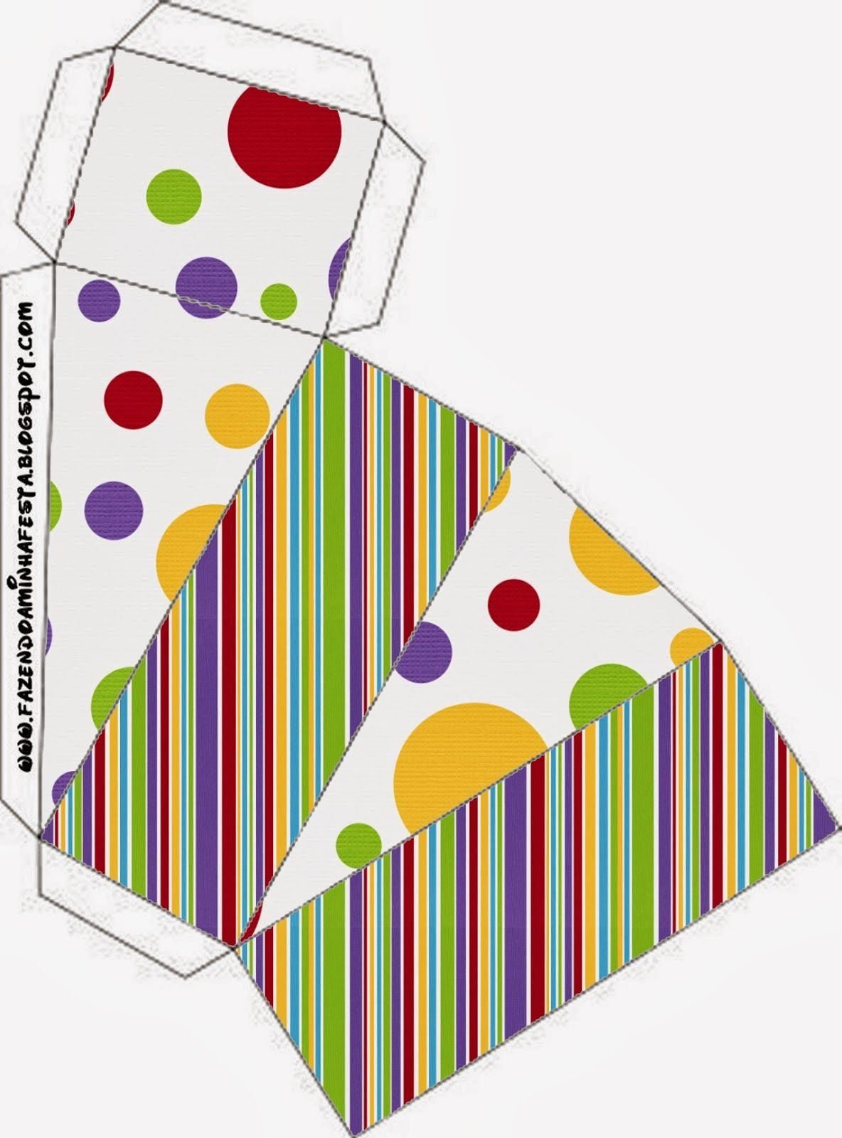 Molde de Caixa para imprimir Colorida e Personalizada