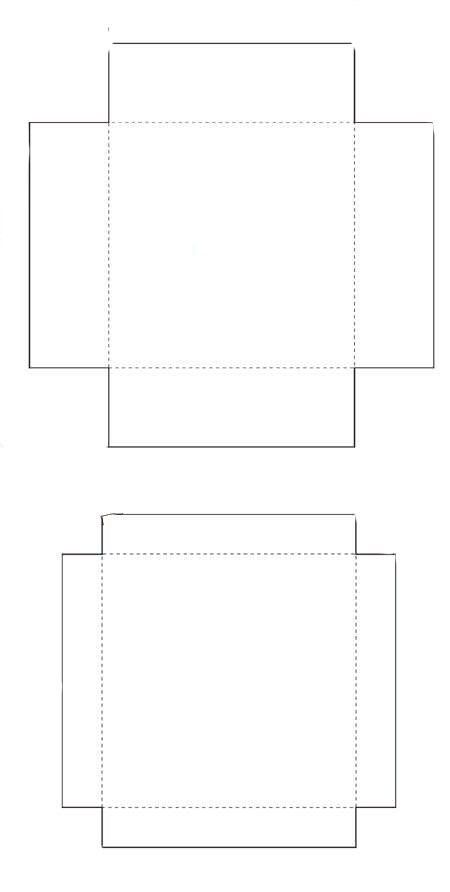 Molde de Caixa para imprimir em formato de cruz