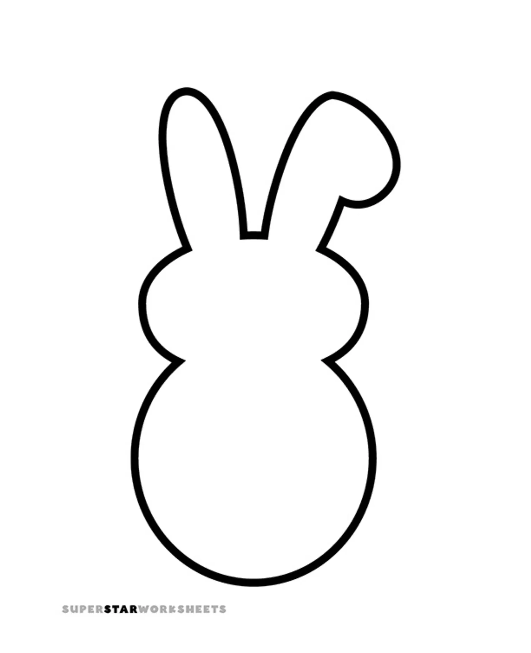 Molde de Coelho Minimalista para Imprimir - Atividades Criativas