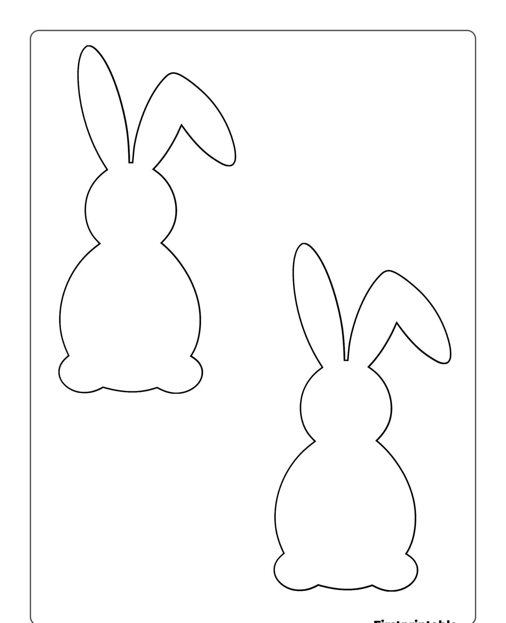 Molde de Coelho para Imprimir - Atividades Criativas