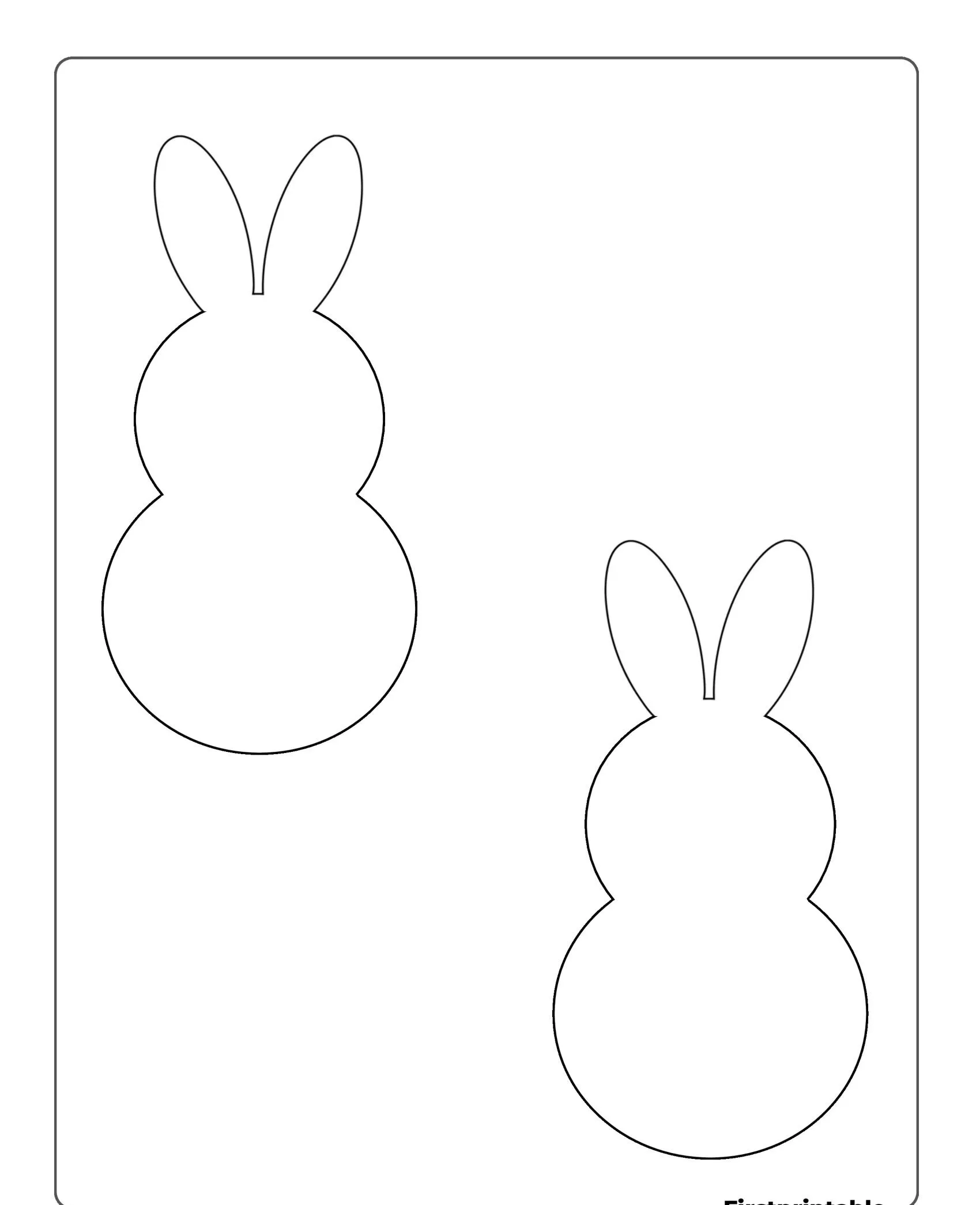 Molde de Coelho para Imprimir - Design Simples e Criativo