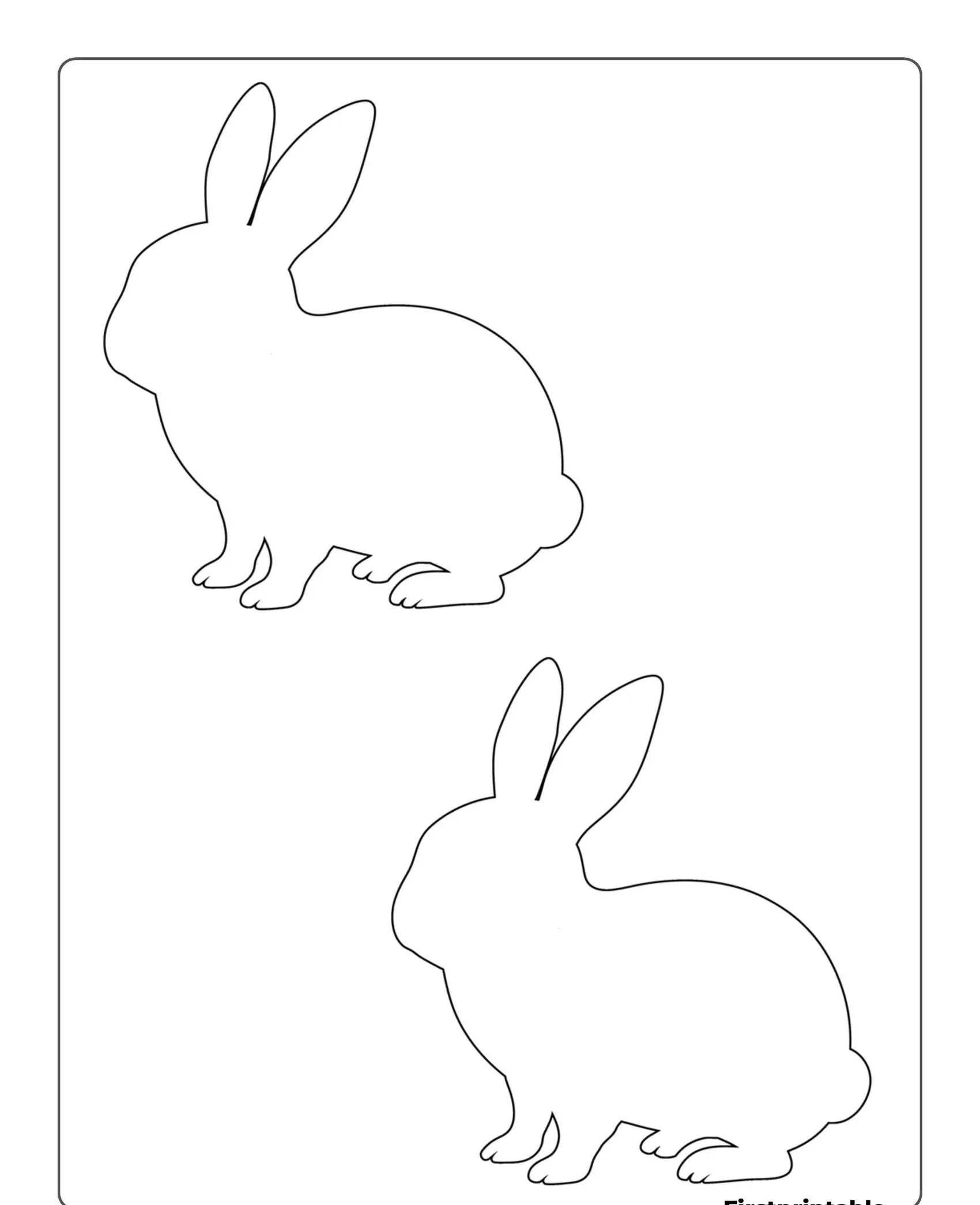 Molde de Coelho para Imprimir em Detalhes e Estilo