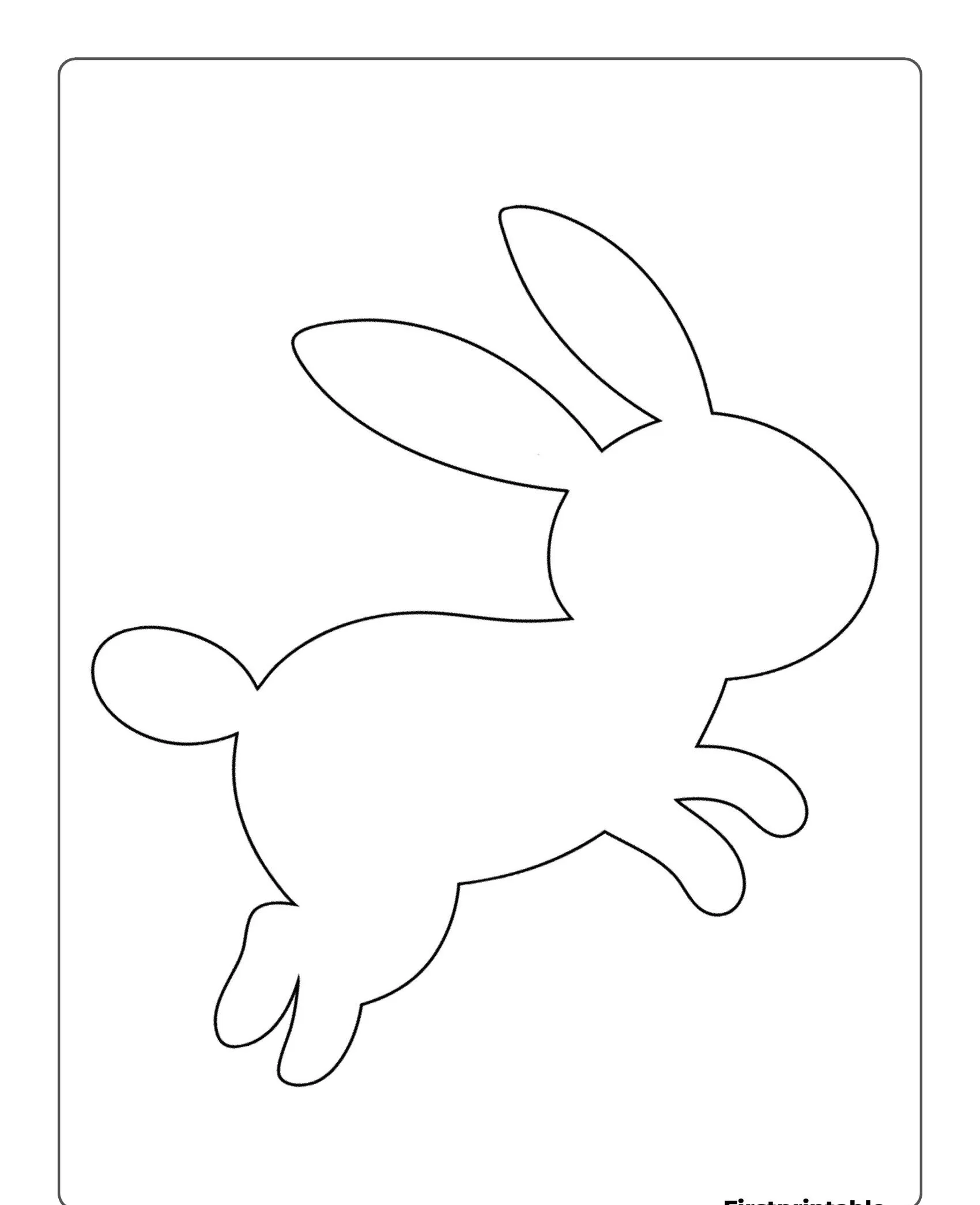Molde de Coelho para Imprimir em Tamanho Grande