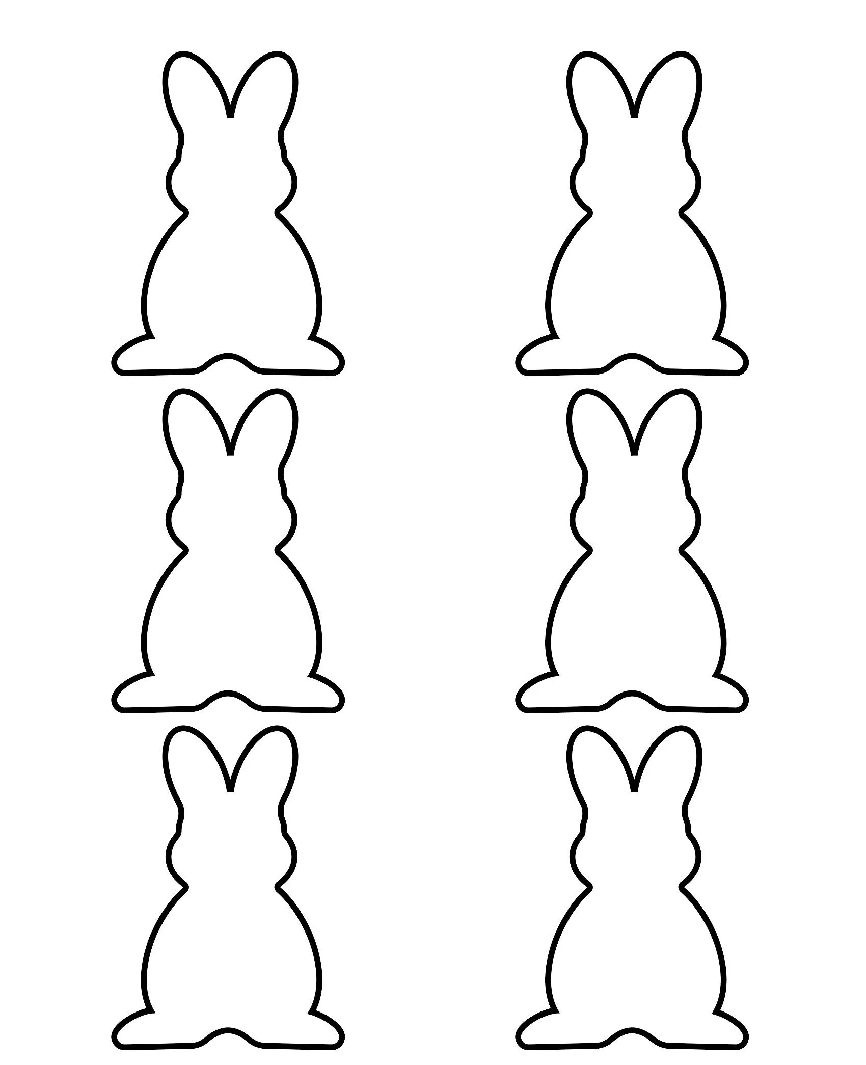 Molde de Coelho para Imprimir - Projetos de Artesanato