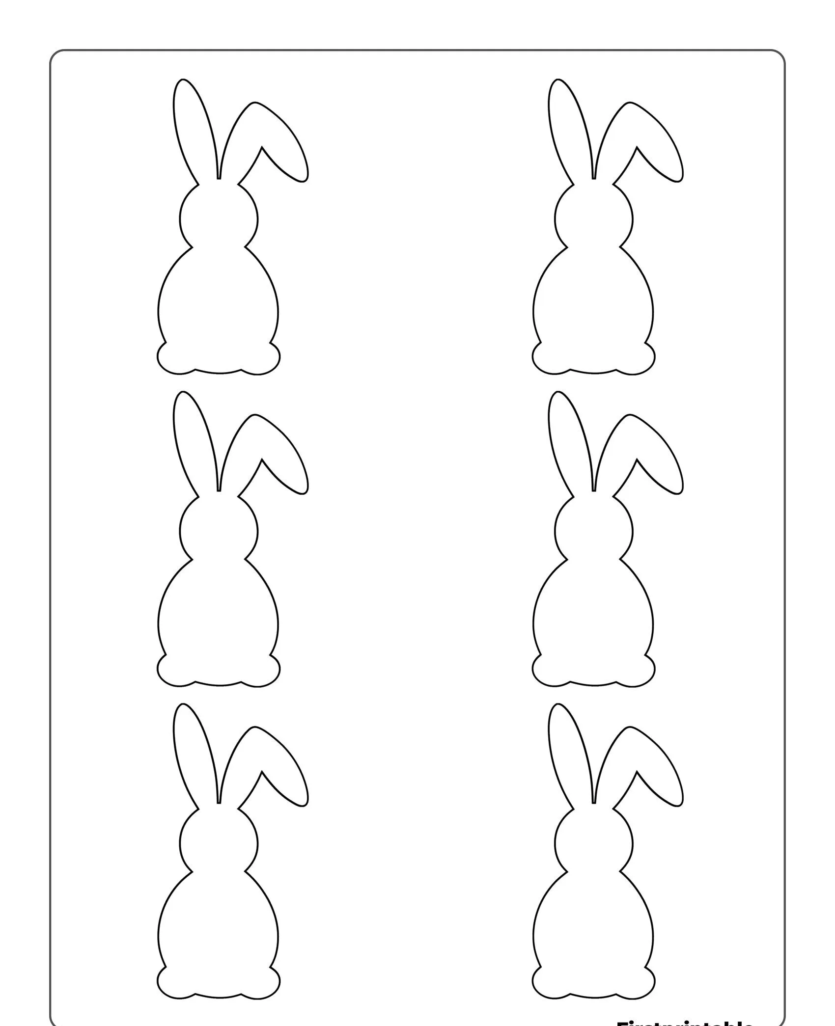 Molde de Coelho para Imprimir: Silhuetas de Coelhos