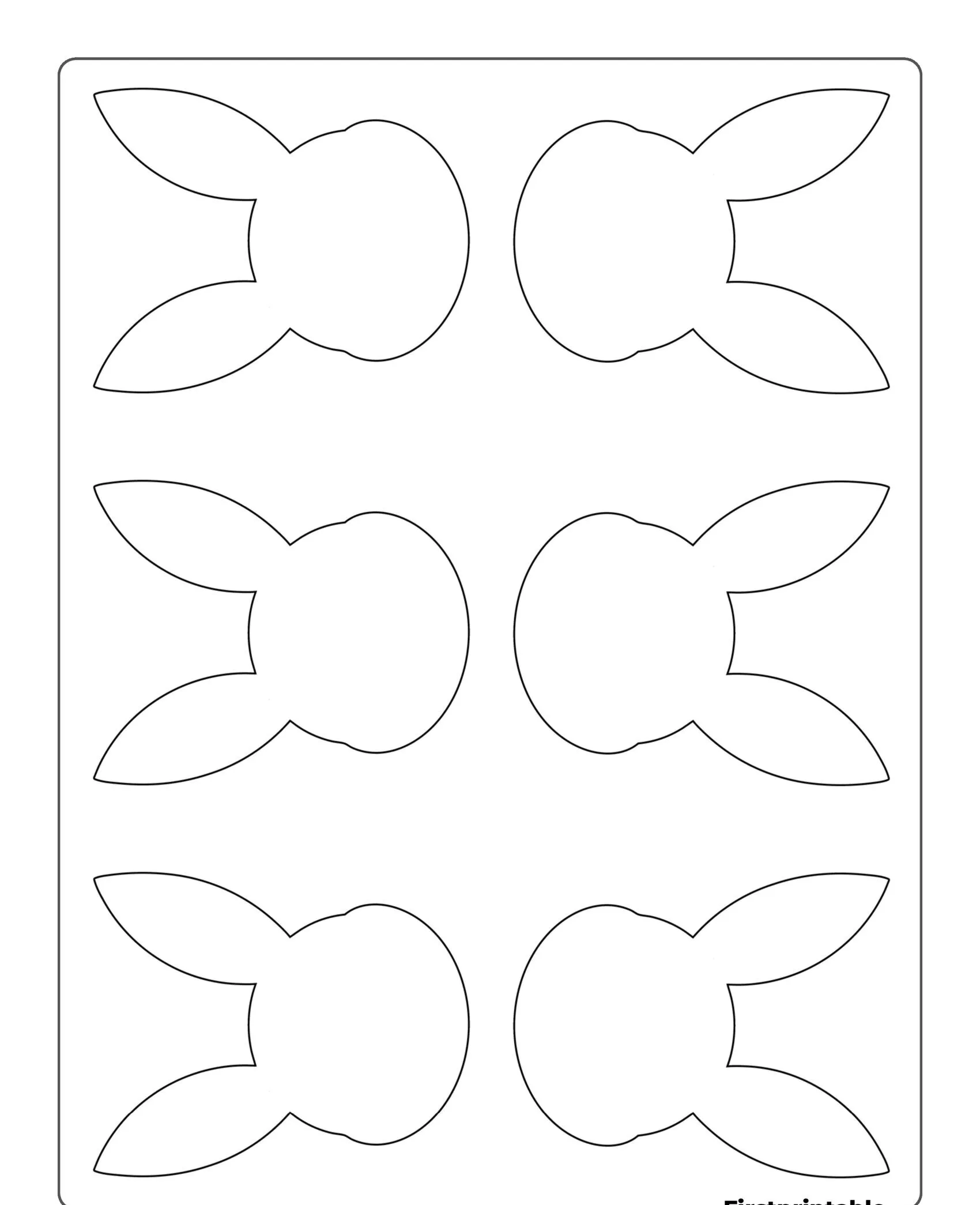 Molde de Coelho para Imprimir - Simples e Divertido
