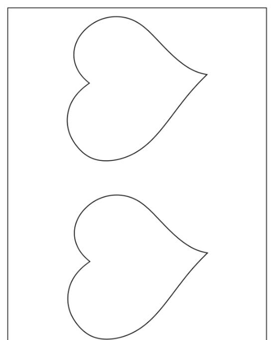 Molde de Coração Para Imprimir e Criar Artesanato Personalizado