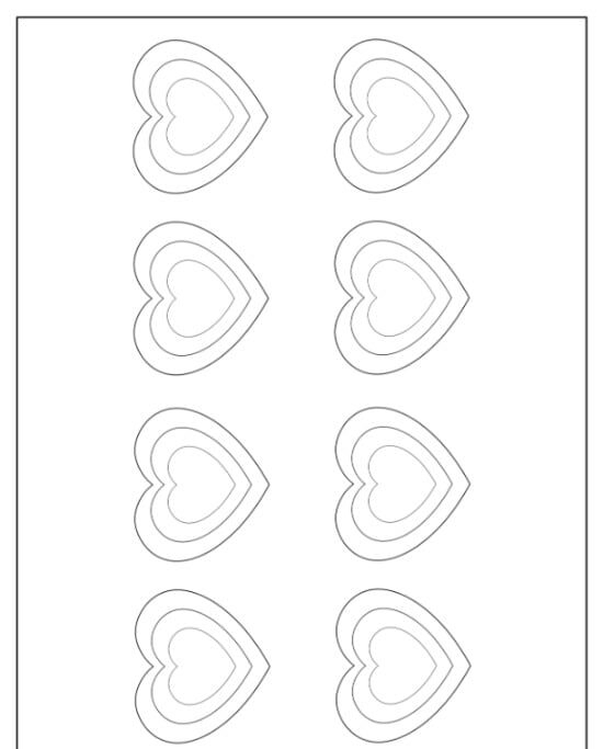 Molde de Coração para Imprimir - Layout Perfeito para Artesanato