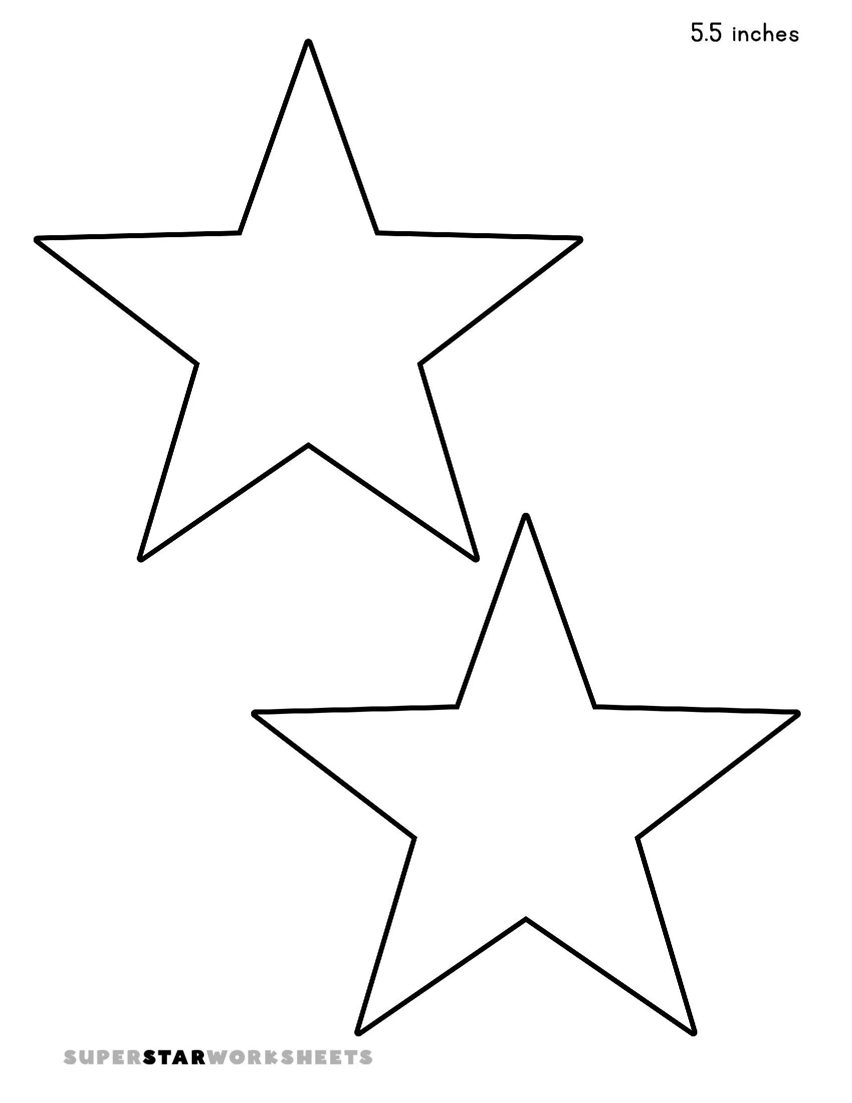 Molde de Estrela de 5 Pontas para Imprimir