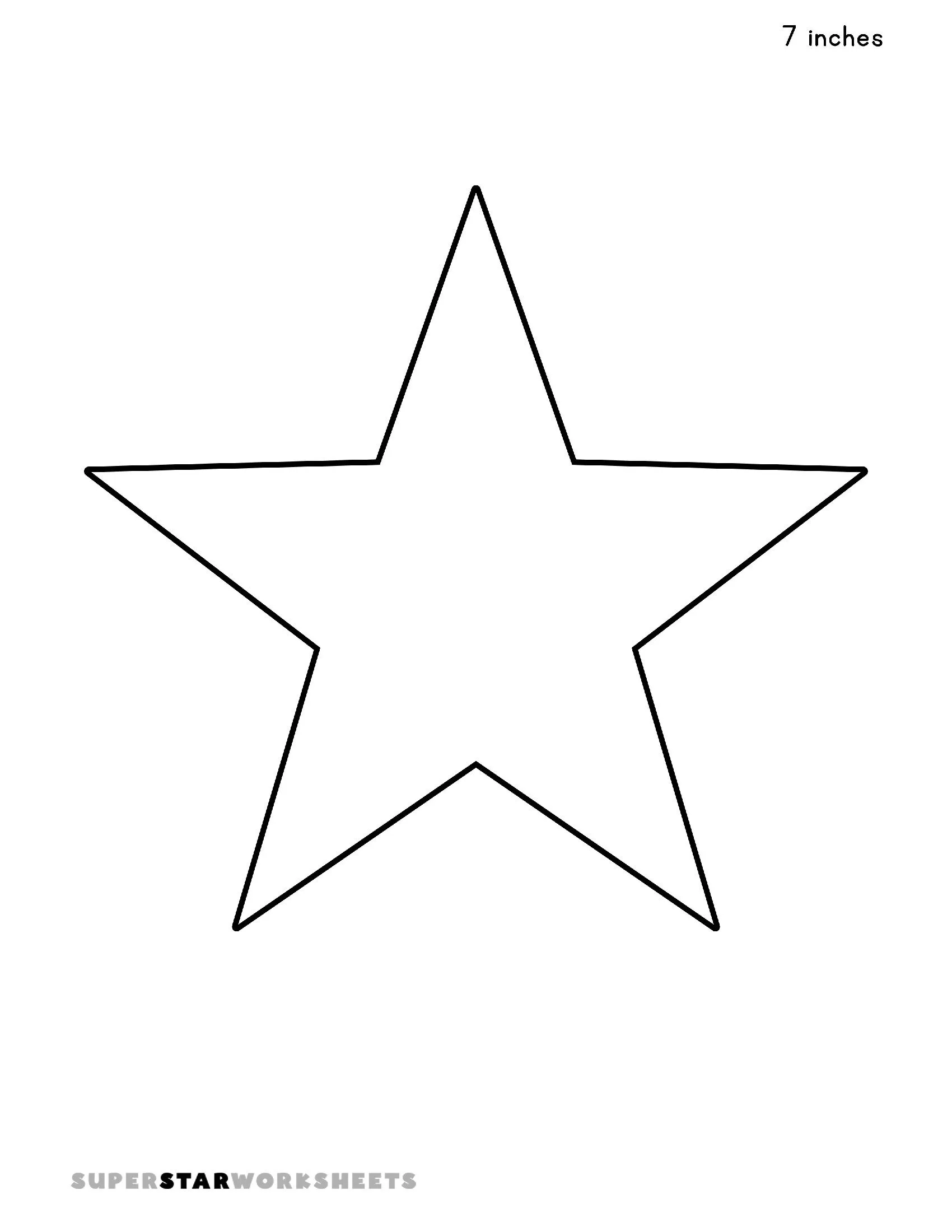 Molde de Estrela de Cinco Pontas para Imprimir Grátis