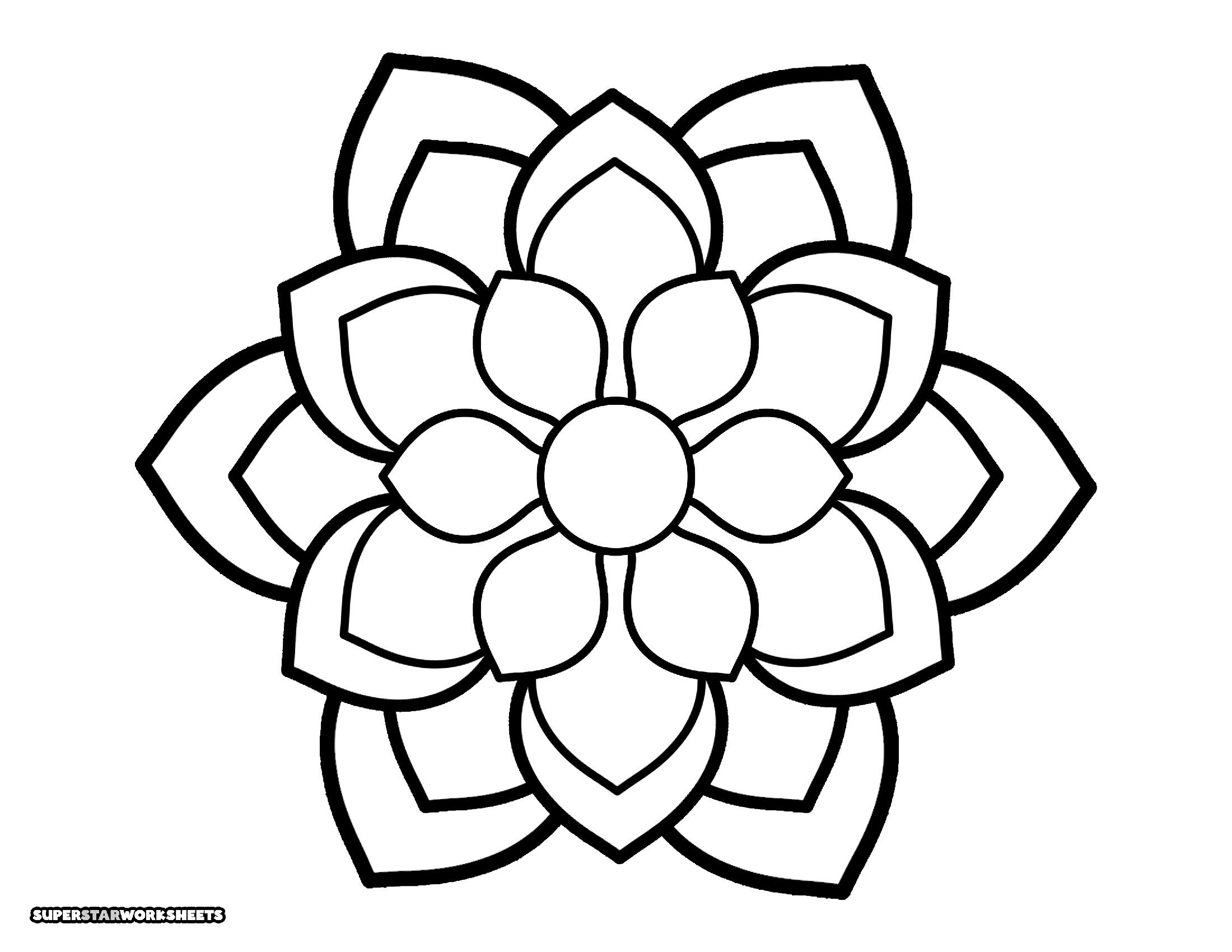 Molde de Flor em Formato de Mandala para Imprimir e Artesanato