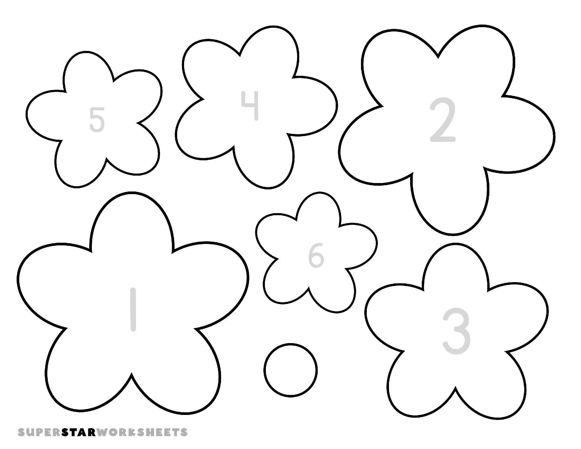 Molde de Flores para Imprimir com 6 Formatos Diferentes