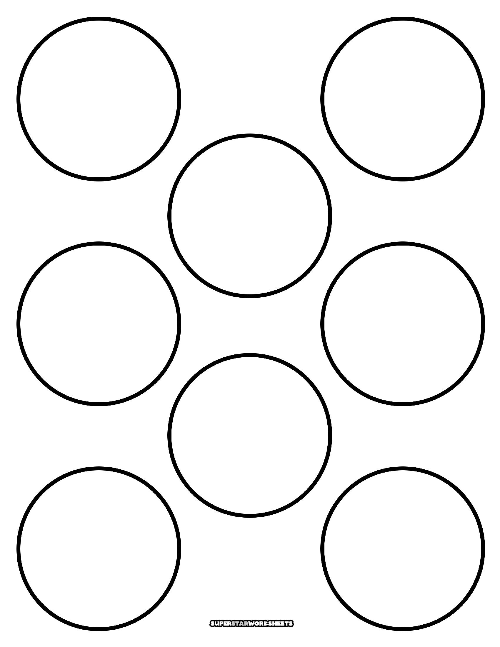 Molde de Flores para Imprimir com 8 Círculos Simétricos