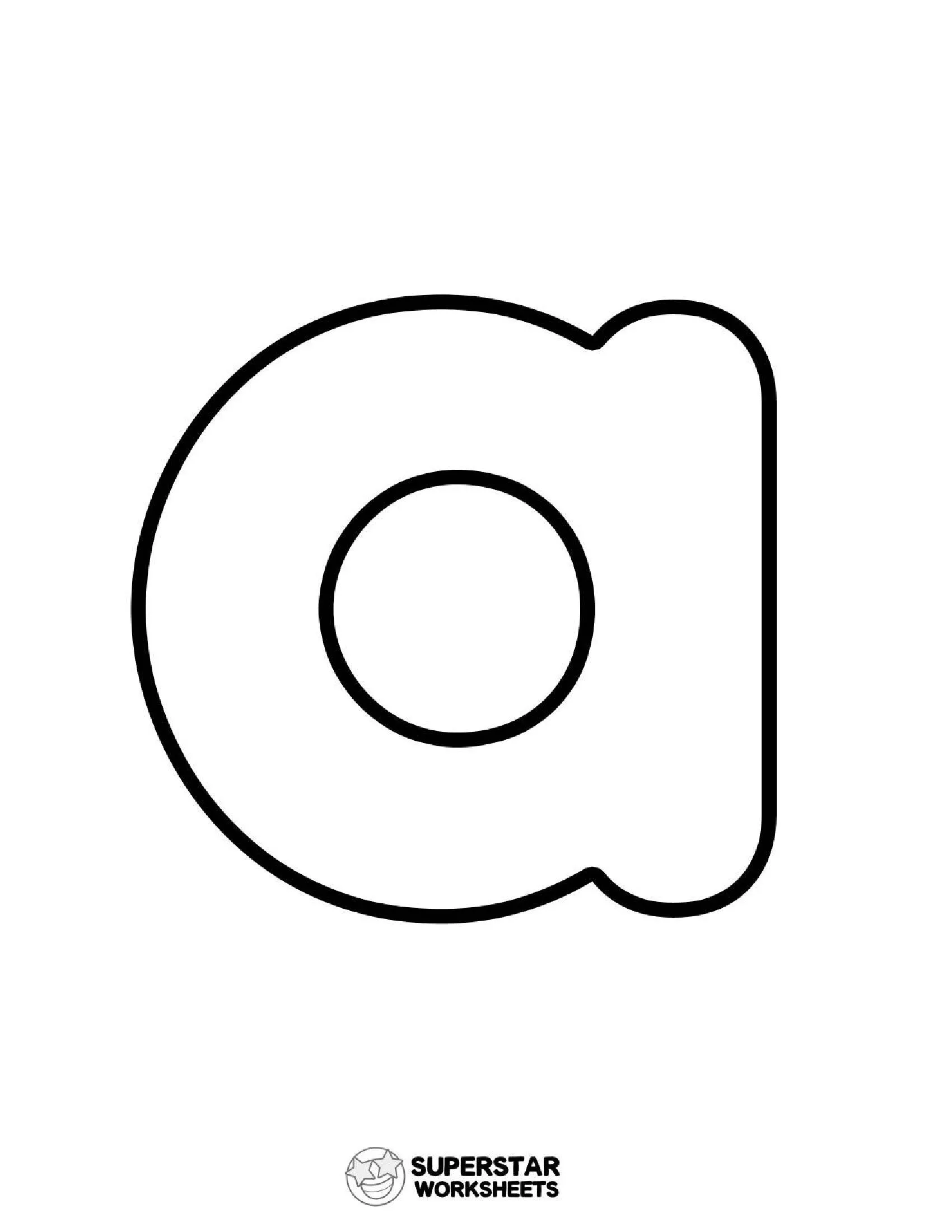 Molde de Letra a Minúscula para Imprimir – Ideal para Atividades Criativas