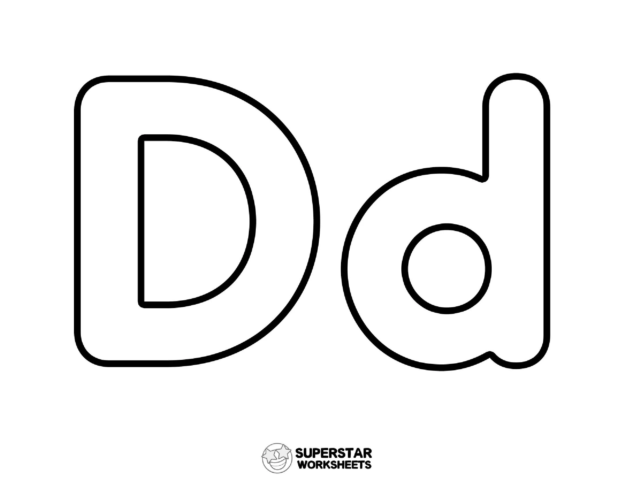 Molde de Letra D para imprimir - Atividades educativas e criativas