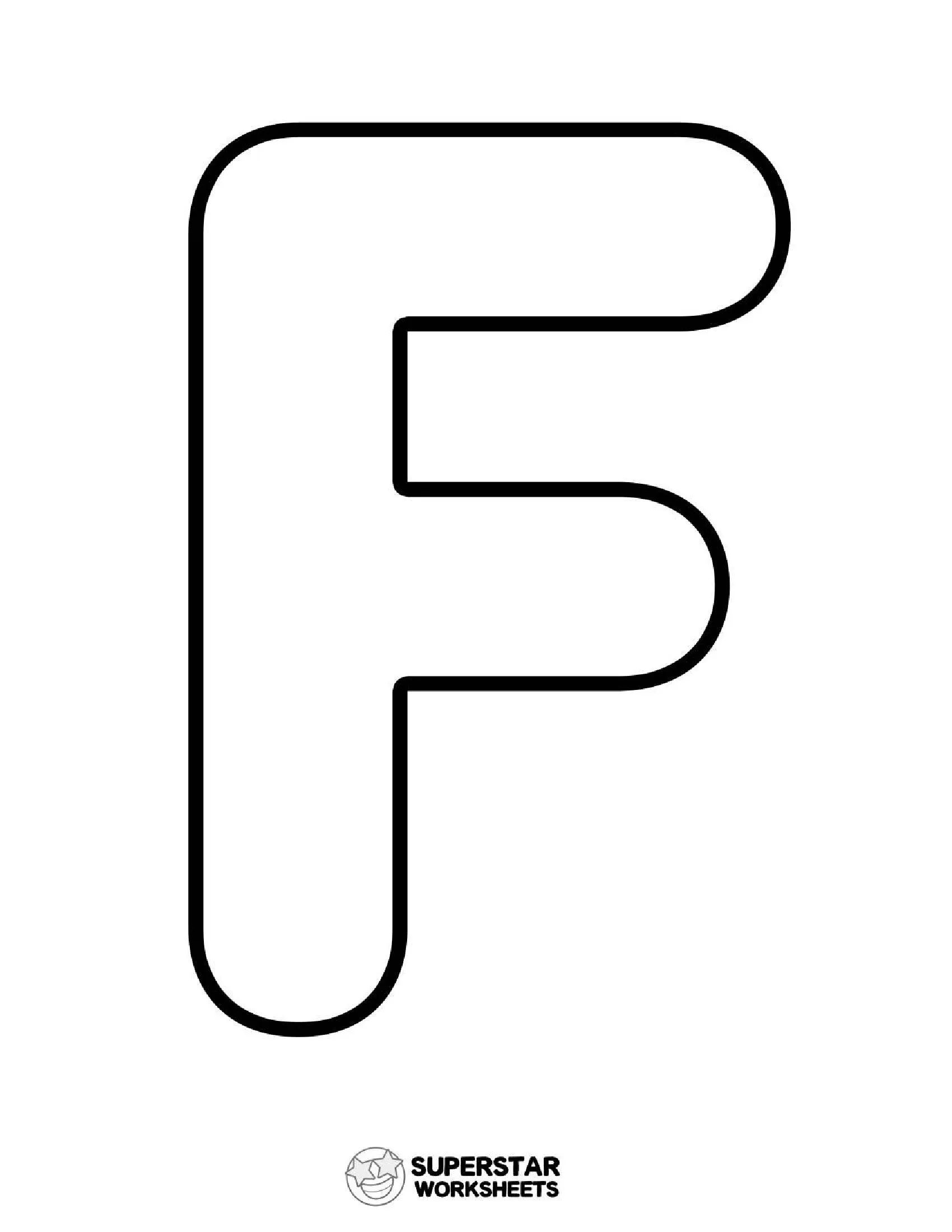 Molde de Letra F Grande para Imprimir e Atividades Educativas